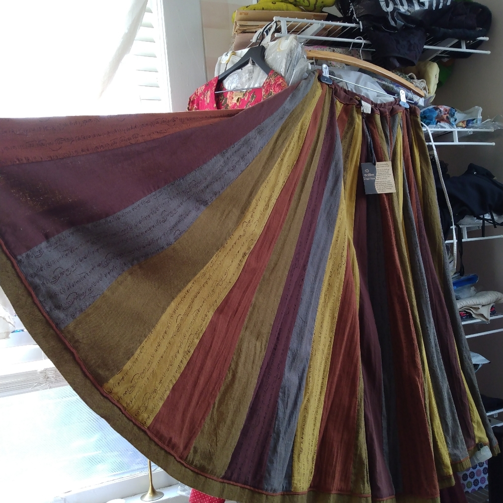 TRIBE A PEOPLE UNITED DANCING TO GOD FALL SKIRT BRAND NEW SZ XL ADJUSTABLE